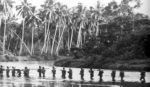 The US Navy sustained enormous losses, including the sinking of the fleet carriers Wasp and Hornet, to ensure Marines like these, could take Guadalcanal