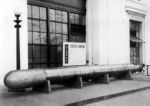 Japanese Type 93 torpedo of World War II. Compare its size to the lamppost.