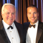 John and actor Chris O'Donnell, co-star of the CBS TV series, NCIS Los Angeles.